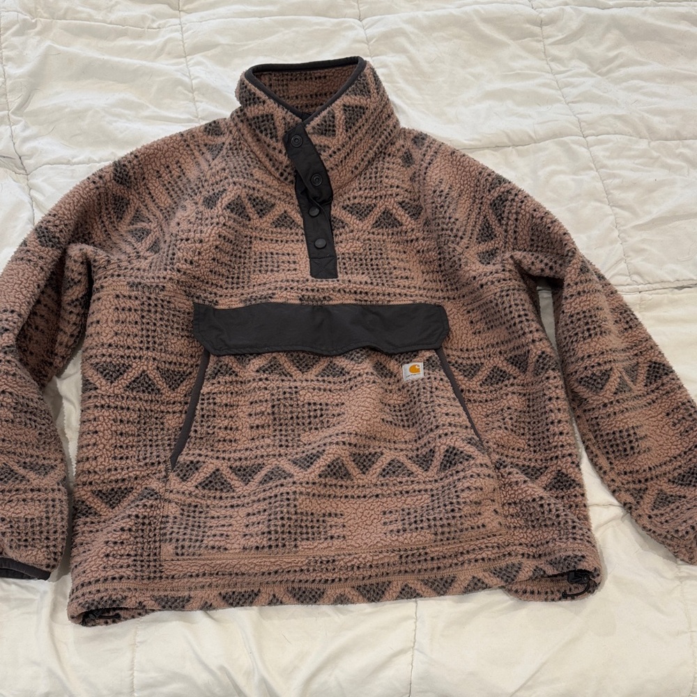 Carhartt Black and Tan Fleece Pullover